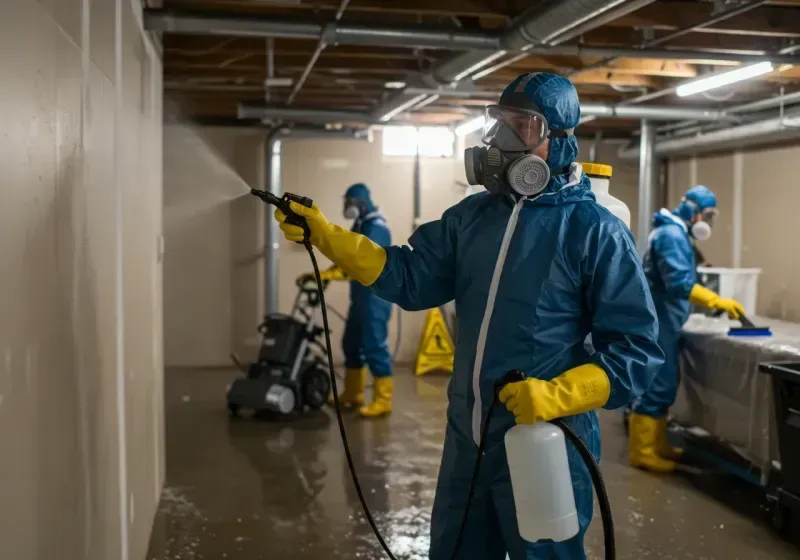 Basement Sanitization and Antimicrobial Treatment process in Wise County, TX